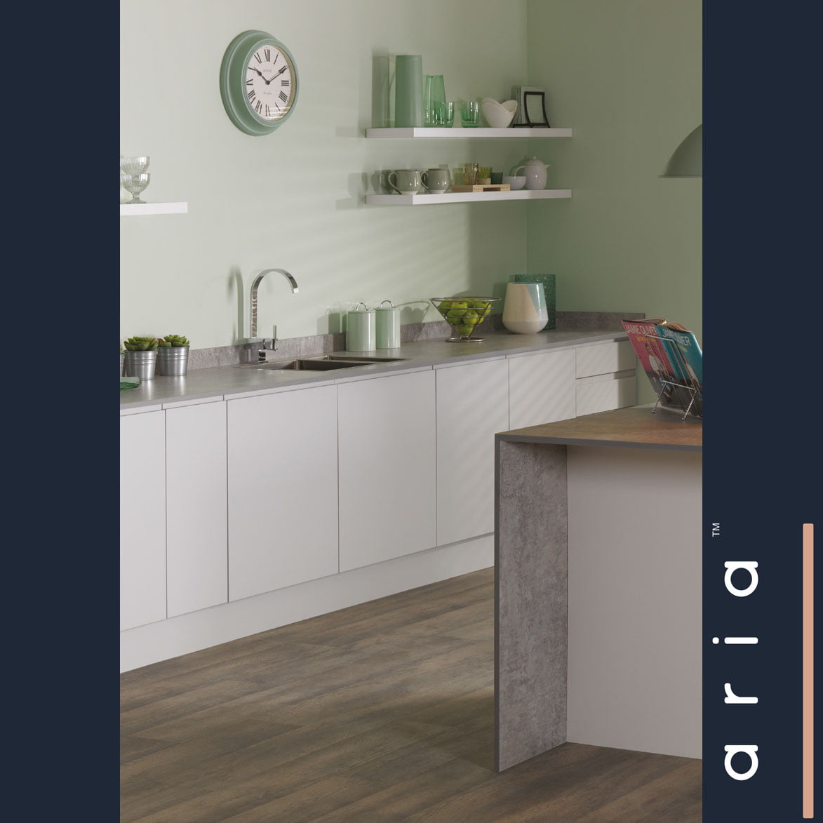 Aria Elemental Concrete Scovato - Compact Laminate Worktop - Image 4