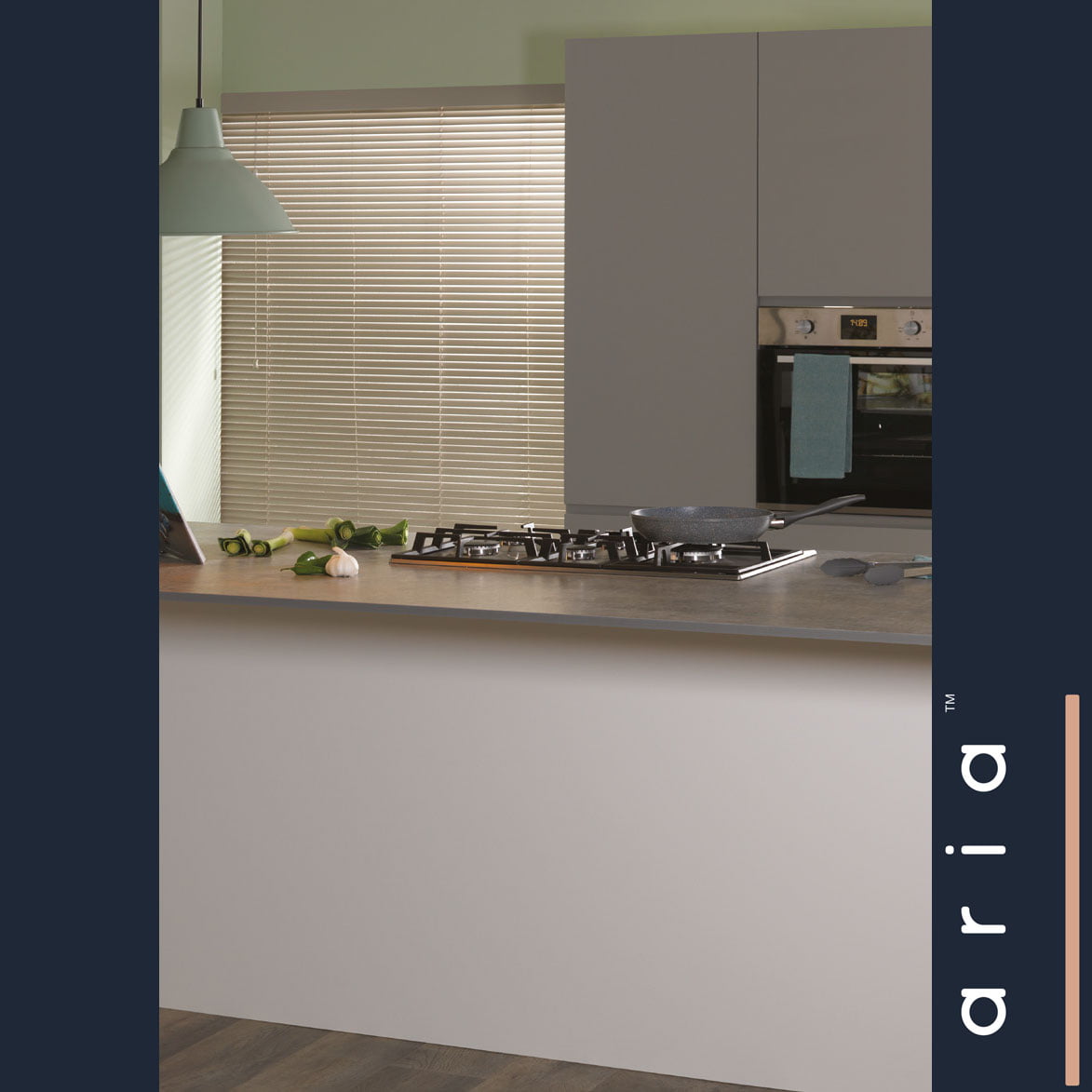 Aria Elemental Concrete Scovato - Compact Laminate Worktop - Image 2