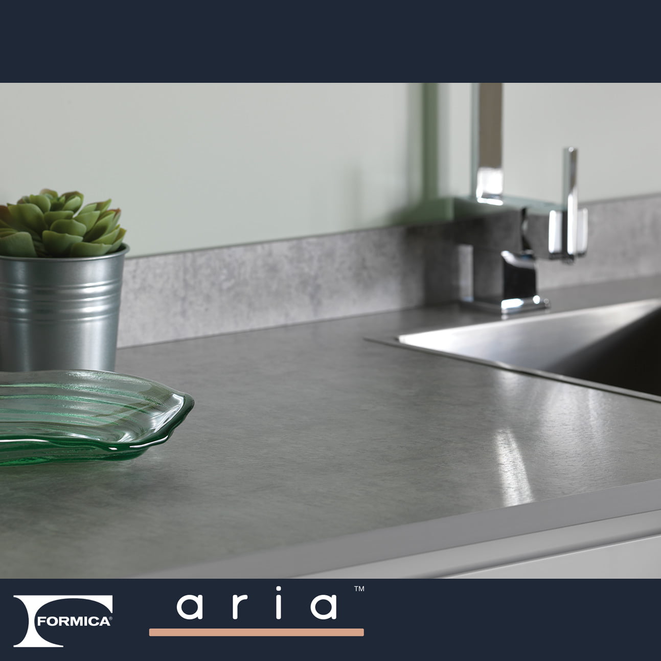 Aria Elemental Concrete Scovato - Compact Laminate Worktop - Image 3