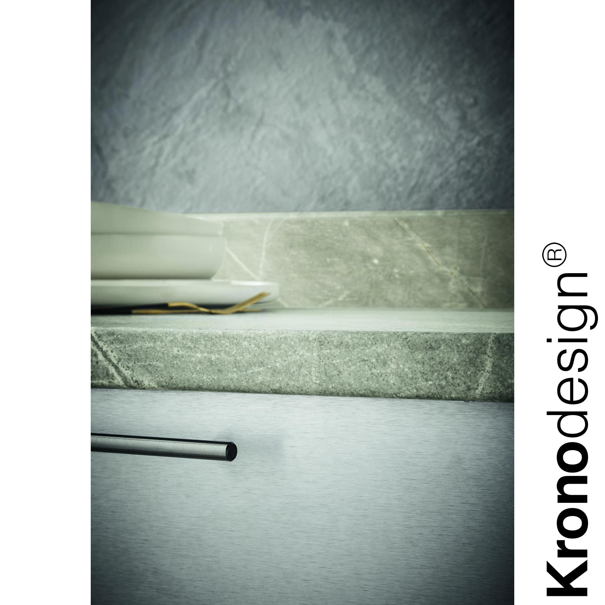 Kronodesign Grey Atlantic Marble Palazzo Touch - Laminate Worktop - Image 3