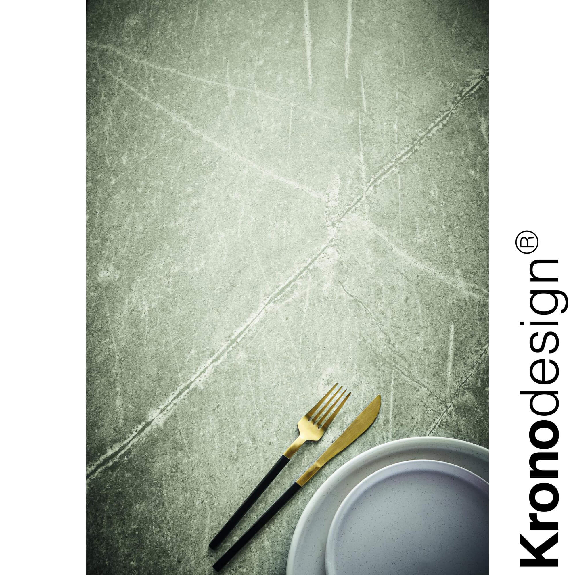 Kronodesign Grey Atlantic Marble Palazzo Touch - Laminate Worktop - Image 5