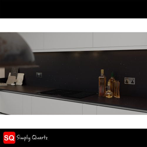 Simply Quartz Black Sparkle - Quartz Worktop - Image 7