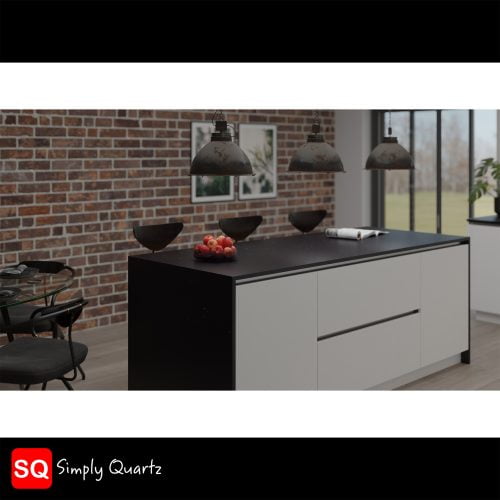 Simply Quartz Black Sparkle - Quartz Worktop - Image 5