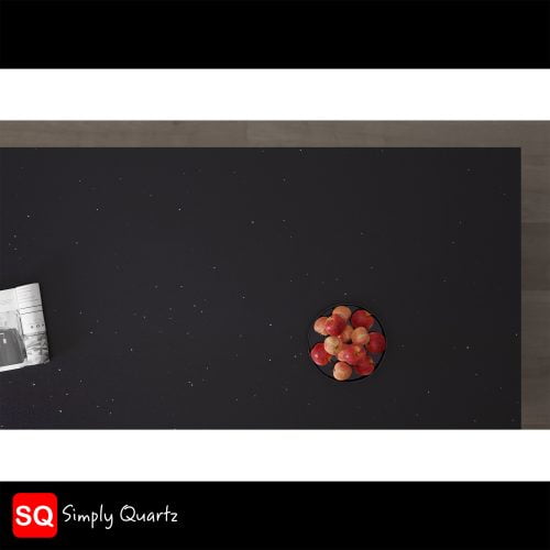 Simply Quartz Black Sparkle - Quartz Worktop - Image 8