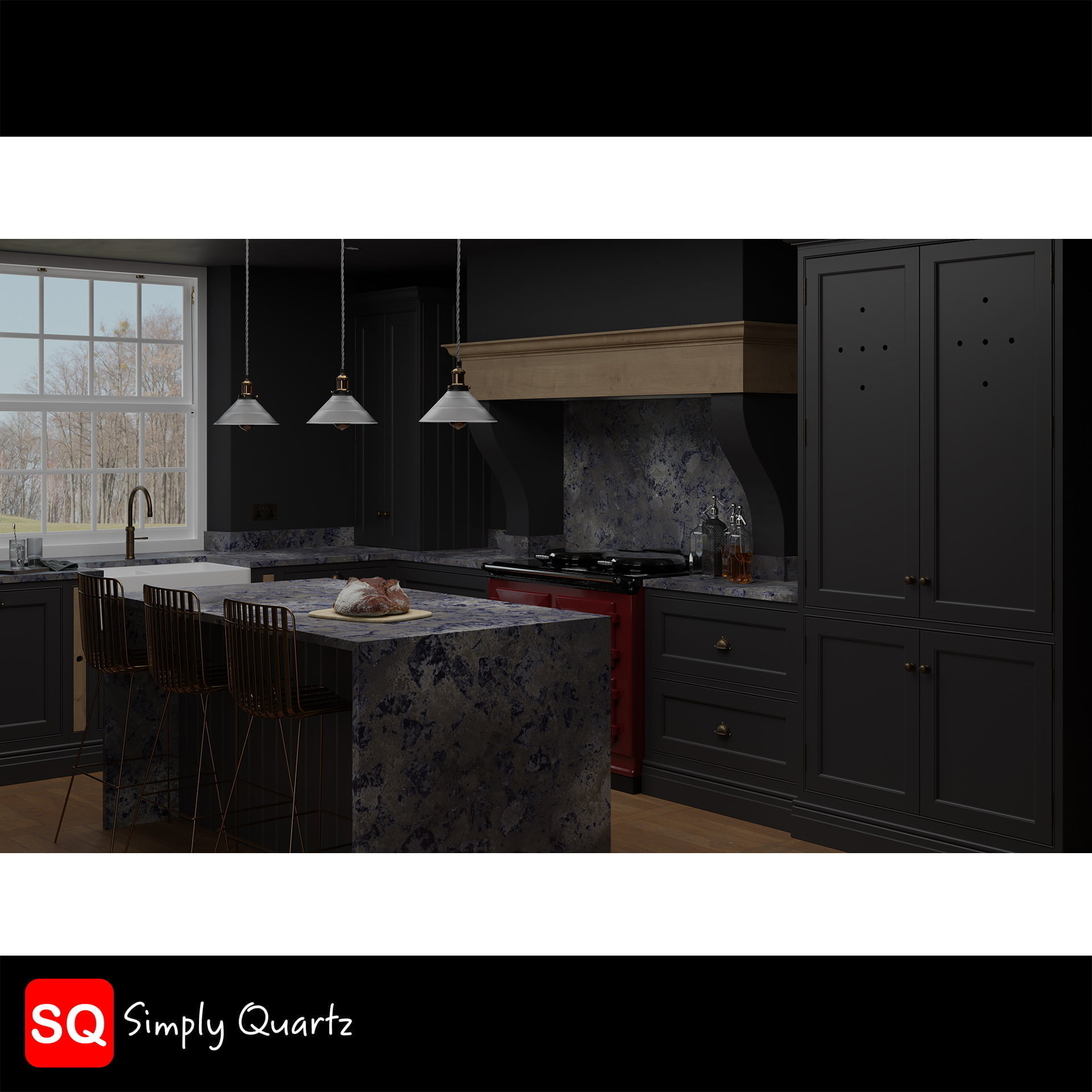 Simply Quartz Exotic Blue Burst - Quartz Worktop - Image 3