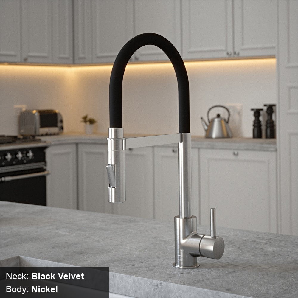 Tube Black Velvet Tap with Pull Out Spray - Image 7