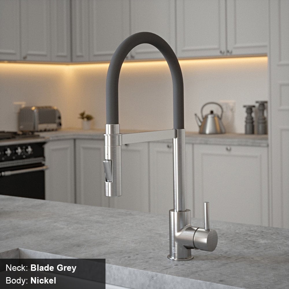 Tube Blade Grey Tap with Pull Out Spray - Image 7