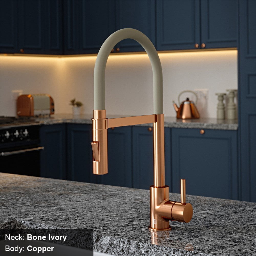 Tube Bone Ivory Tap with Pull Out Spray - Image 5