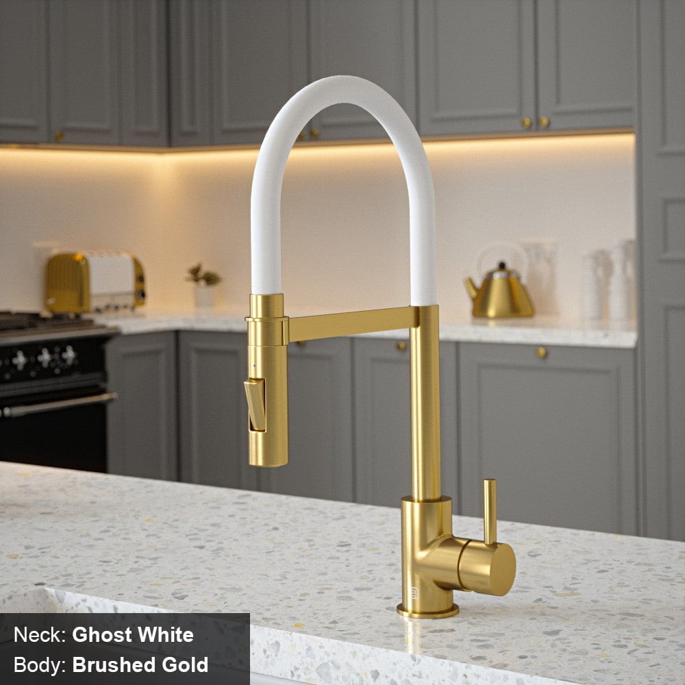 Tube Ghost White Tap with Pull Out Spray - Image 3