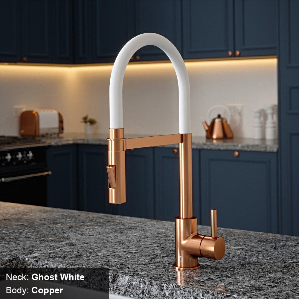 Tube Ghost White Tap with Pull Out Spray - Image 5