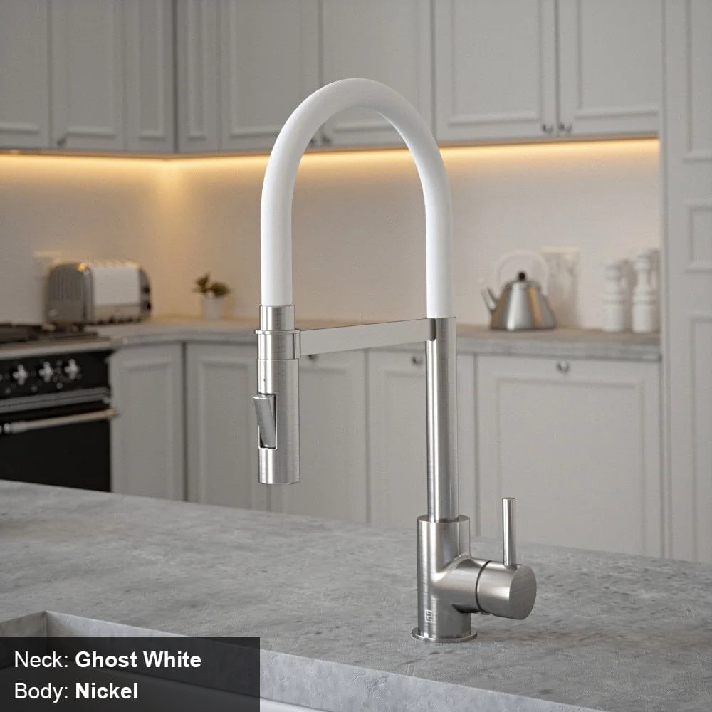 Tube Ghost White Tap with Pull Out Spray - Image 7