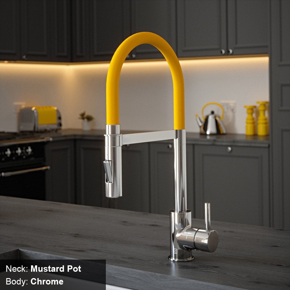 Tube Mustard Pot Tap with Pull Out Spray - Image 4