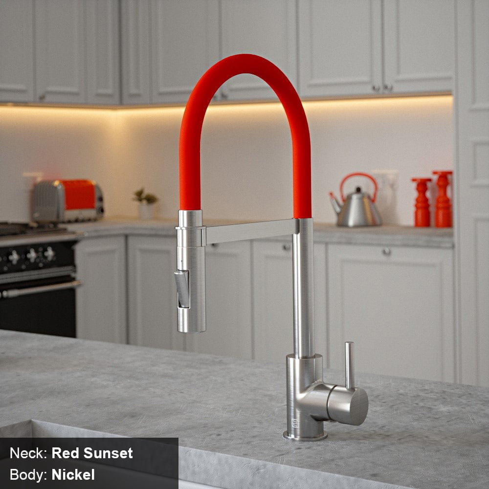 Tube Red Sunset Tap with Pull Out Spray - Image 7