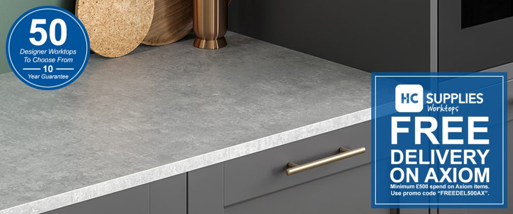 Free Delivery On All Axiom Worktops On Orders Over £500.00