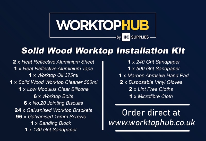 Solid Wood Worktop Installation And Care Kit