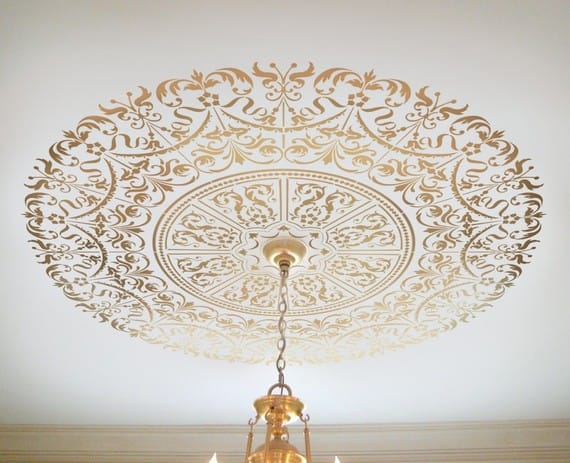 statement-ceiling-medallion-stencil