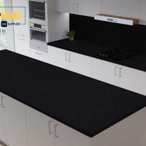 Matte Black Textured Worktop by Worktop Hub