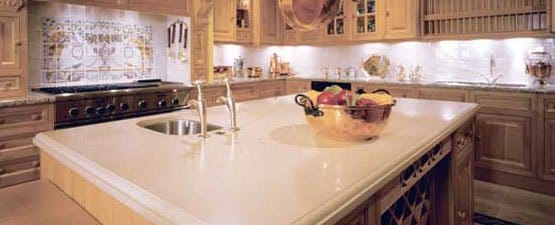 Cream kitchen worktops