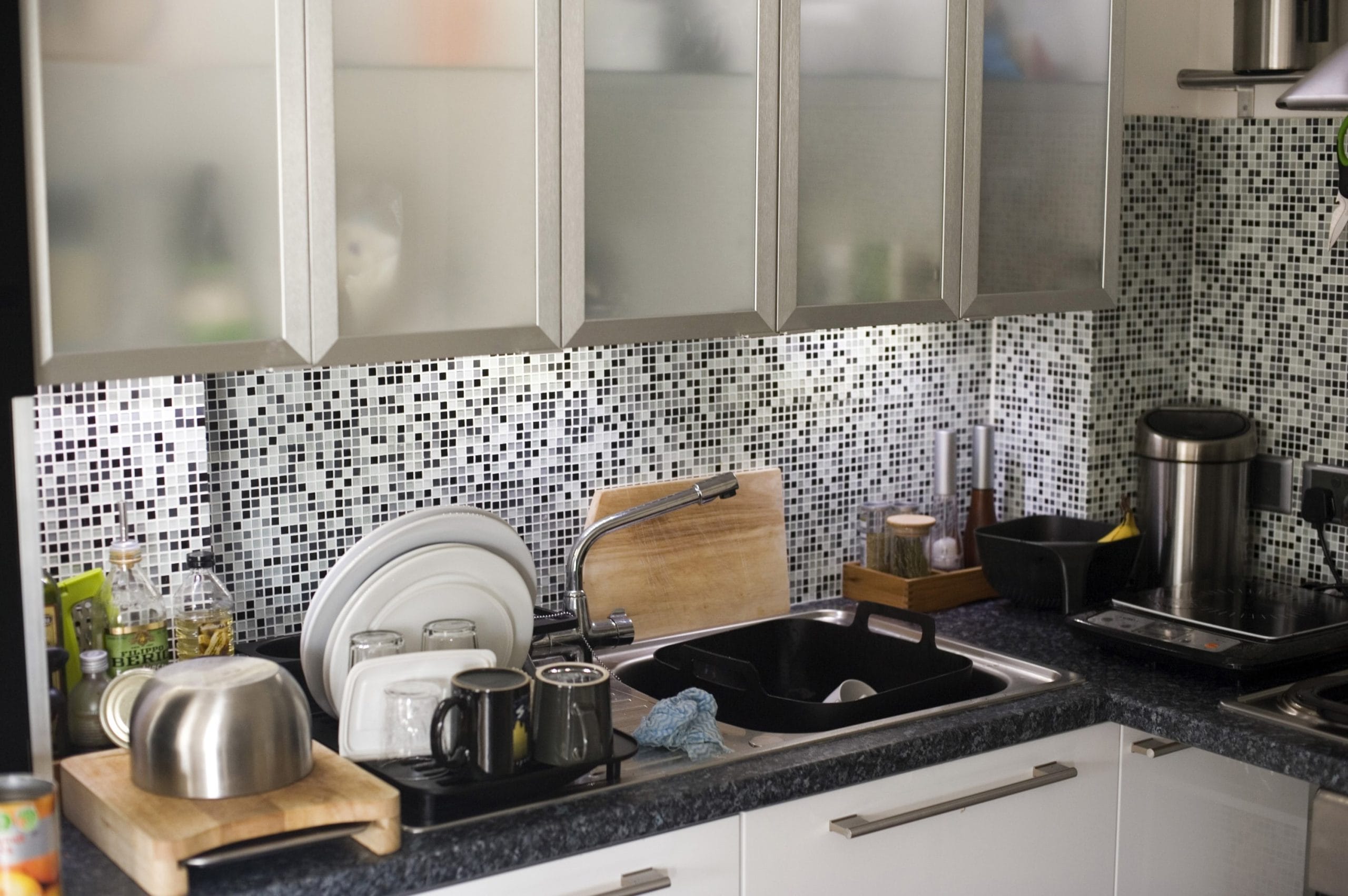 Modern Kitchen with Mosaic Splashback