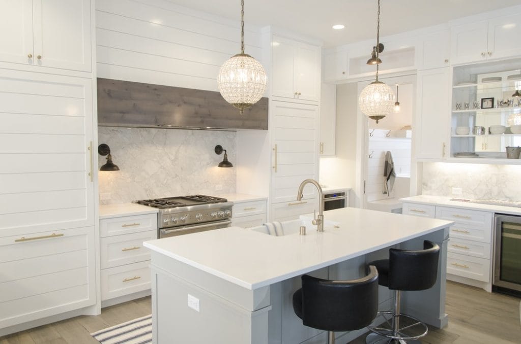 White Kitchen Marble