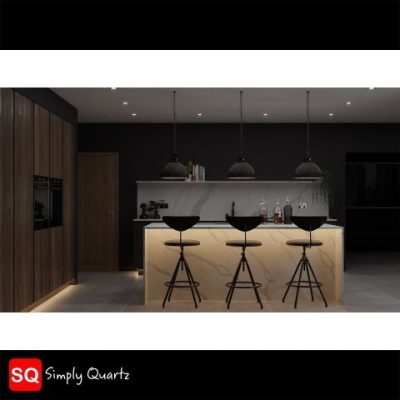 Simply Quartz Calacatta Royal - Quartz Worktop - 1m Worktops