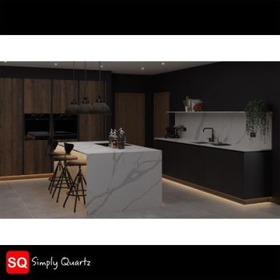 Simply Quartz Calacatta Royal - Quartz Worktop - 1m Worktops