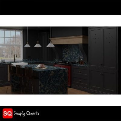 Simply Quartz Emerald Green Burst - Quartz Worktop - 1m Worktops