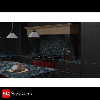 Simply Quartz Emerald Green Burst - Quartz Worktop - 1m Worktops