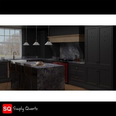 Simply Quartz Exotic Blue Burst - Quartz Worktop - 1m Worktops