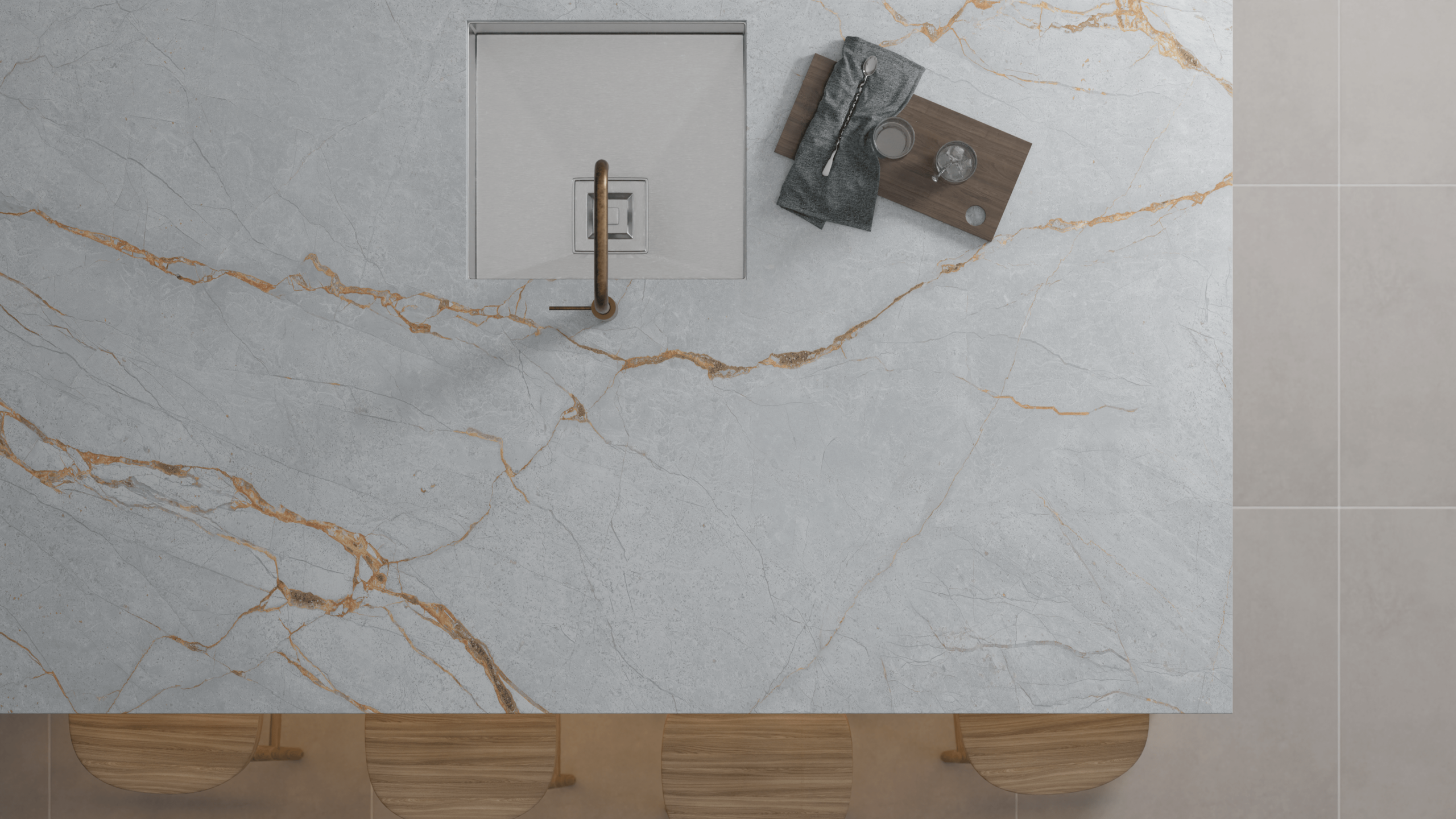 Simply Ceramic Blue Roma 20mm - Porcelain Worktop - 1m Worktops