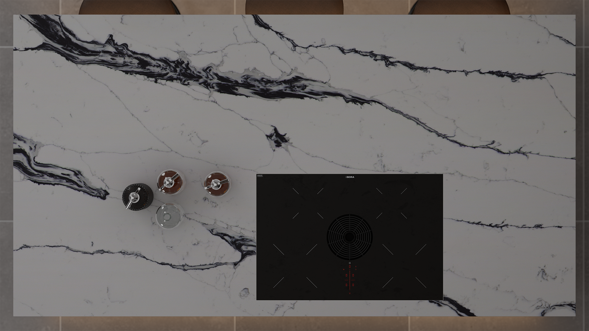 Simply Calacatta Black 20mm & 30mm - Quartz Worktop - 1m Worktops