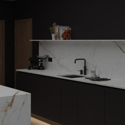 Simply Ceramic Calacatta Copper White 12mm - Porcelain Worktop - 1m Worktops