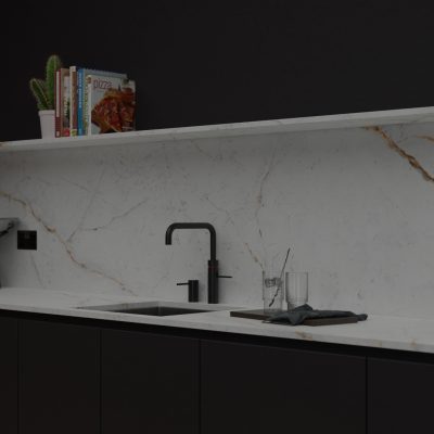 Simply Ceramic Calacatta Copper White 12mm - Porcelain Worktop - 1m Worktops