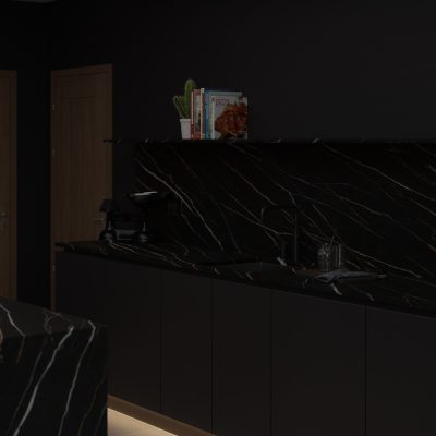 Simply Ceramic Calacatta Gold Black 12mm - Porcelain Worktop - 1m Worktops