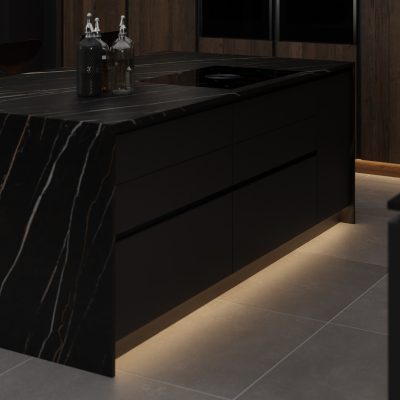 Simply Ceramic Calacatta Gold Black 12mm - Porcelain Worktop - 1m Worktops
