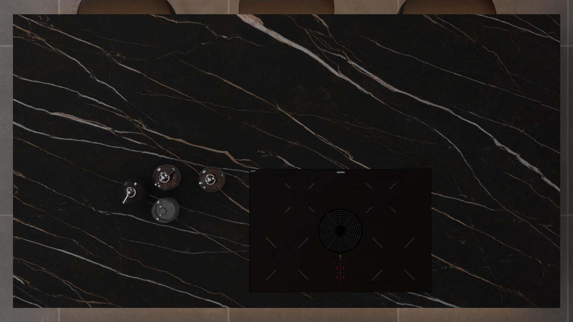 Simply Ceramic Calacatta Gold Black 12mm - Porcelain Worktop - 1m Worktops