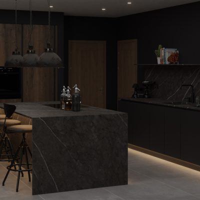 Simply Ceramic Calacatta Grey 12mm - Porcelain Worktop - 1m Worktops