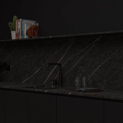 Simply Ceramic Calacatta Grey 12mm - Porcelain Worktop - 1m Worktops