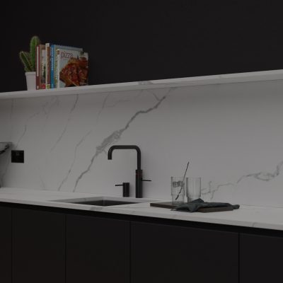 Simply Ceramic Classic Calacatta 12mm - Porcelain Worktop - 1m Worktops