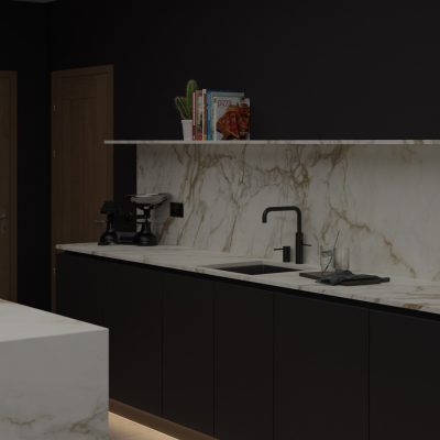 Simply Ceramic Calacatta Gold 20mm - Porcelain Worktop - 1m Worktops