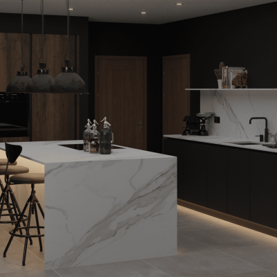 Simply Ceramic Estatuario 20mm - Porcelain Worktop - 1m Worktops