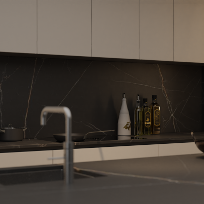 Simply Ceramic Nero Ardi 20mm - Porcelain Worktop - 1m Worktops