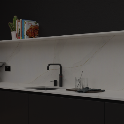 Simply Calacatta Gold Vein 20mm & 30mm - Quartz Worktop - 1m Worktops