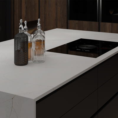 Simply Calacatta Gold Vein 20mm & 30mm - Quartz Worktop - 1m Worktops