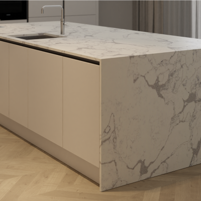 Simply Arabescato Bianco 20mm & 30mm - Quartz Worktop - 1m Worktops