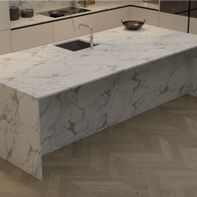 Simply Arabescato Bianco 20mm & 30mm - Quartz Worktop - 1m Worktops