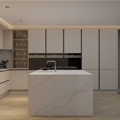 Simply Calacatta Gold Supreme 20mm & 30mm - Quartz Worktop - 1m Worktops