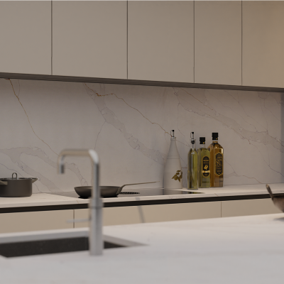 Simply Calacatta Gold Supreme 20mm & 30mm - Quartz Worktop - 1m Worktops