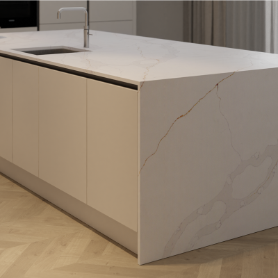 Simply Calacatta Gold Supreme 20mm & 30mm - Quartz Worktop - 1m Worktops
