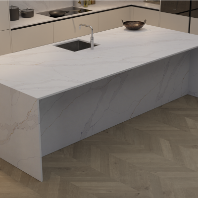 Simply Calacatta Gold Supreme 20mm & 30mm - Quartz Worktop - 1m Worktops
